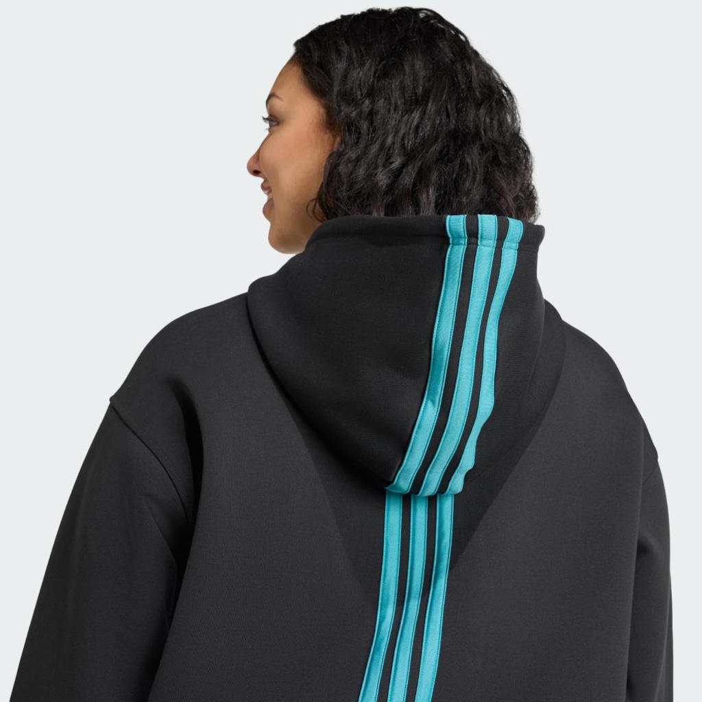 Imagem 5 do produto Blusão de Moletom com Capuz Feminino adidas x FARM Plus Size