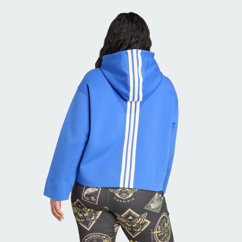 Imagem 3 do produto Blusão de Moletom com Capuz Feminino adidas x FARM Plus Size