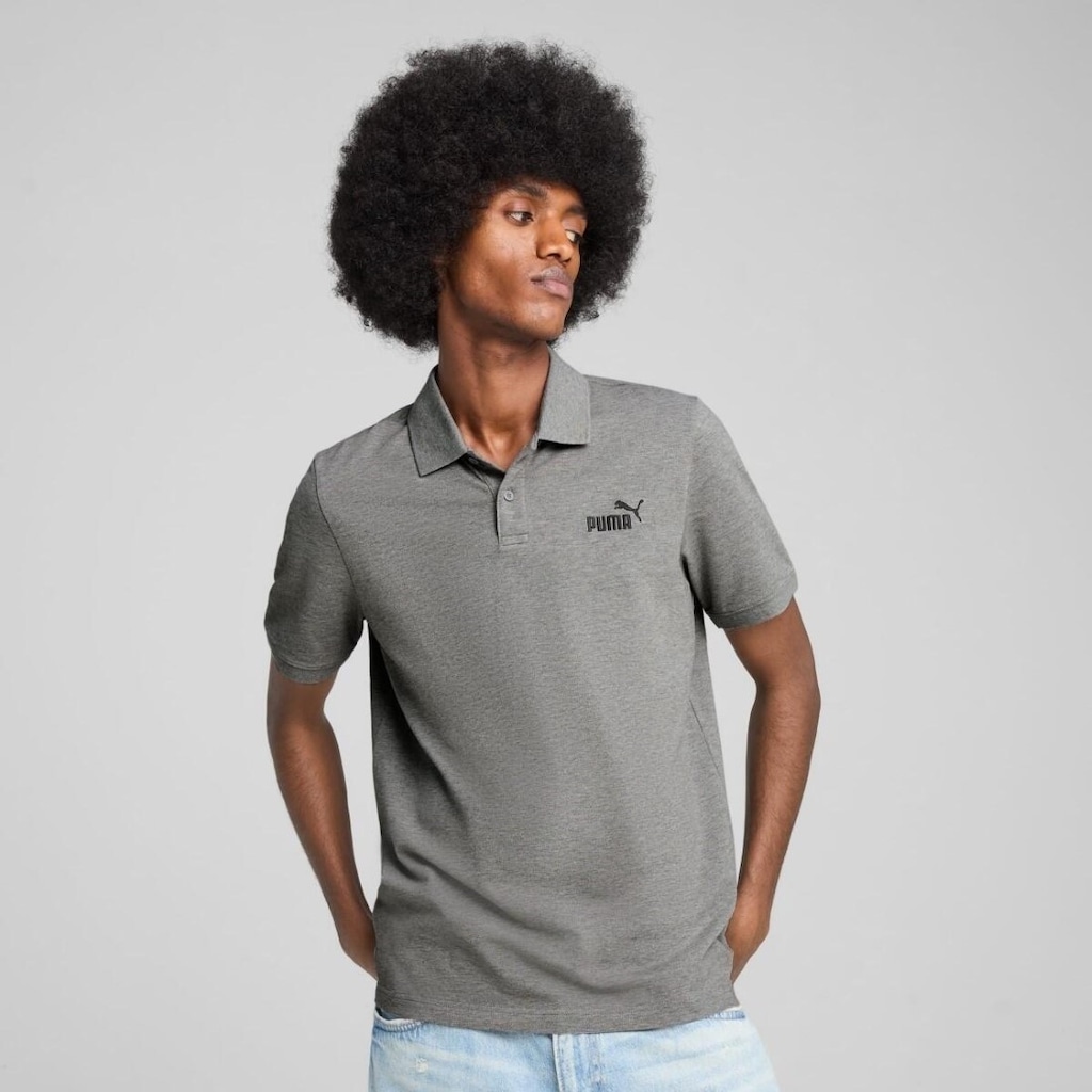 Imagem 3 do produto Camisa Polo Puma Essentials Logo No.1 Pique Masculina