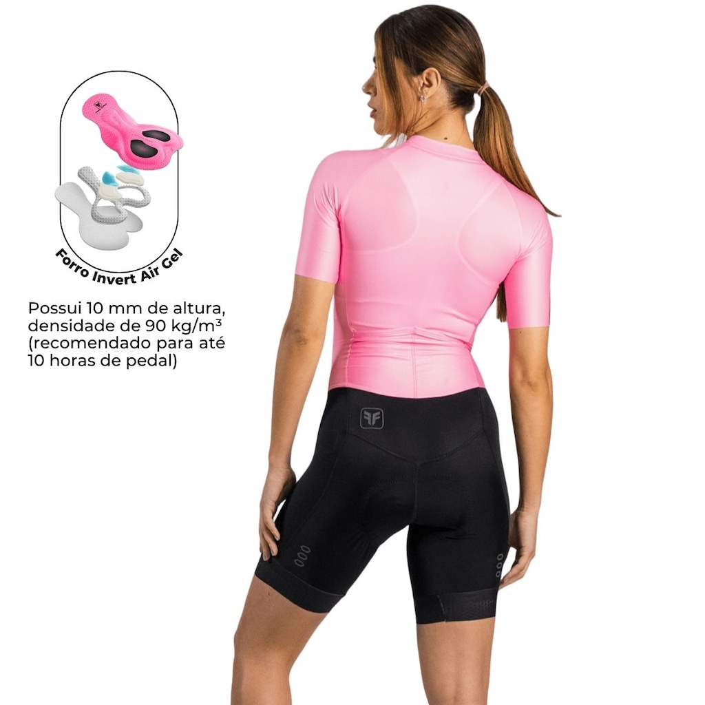 Imagem 2 do produto Macaquinho Ciclismo Feminino Free Force Training Bloom Gel