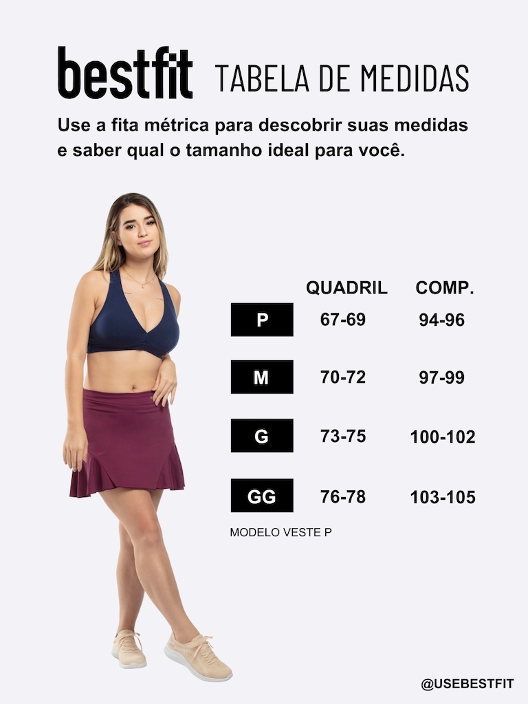 Imagem 4 do produto Saia Shorts Feminina Best Fit Light