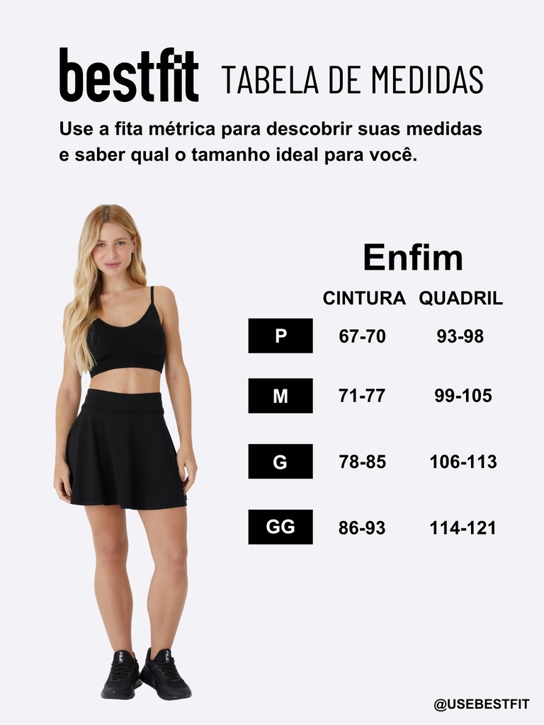Imagem 3 do produto Short Saia Feminino Enfim Active Godê