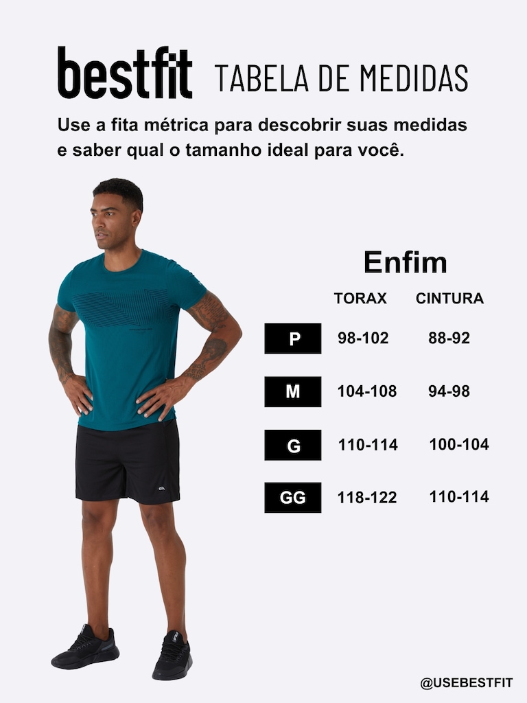 Imagem 3 do produto Camiseta Slim Masculina Enfim Active Malha Dry