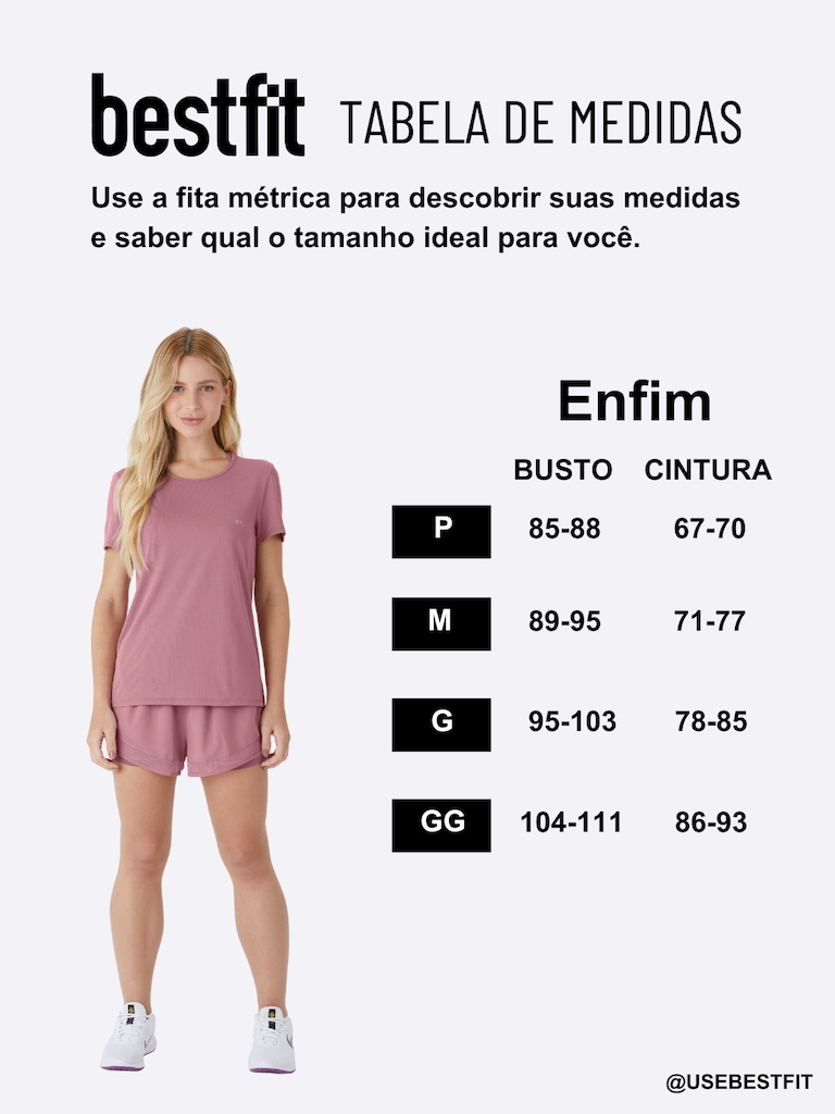 Imagem 2 do produto Camiseta Feminina Enfim Active Básica em Malha Dry