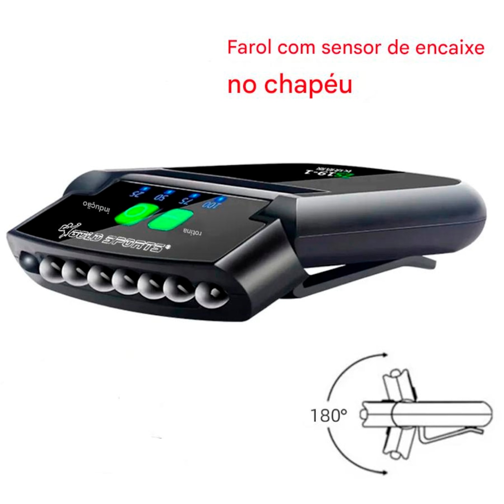 Imagem 3 do produto Lanterna Gold Sports Led com suporte de Lapela de Boné