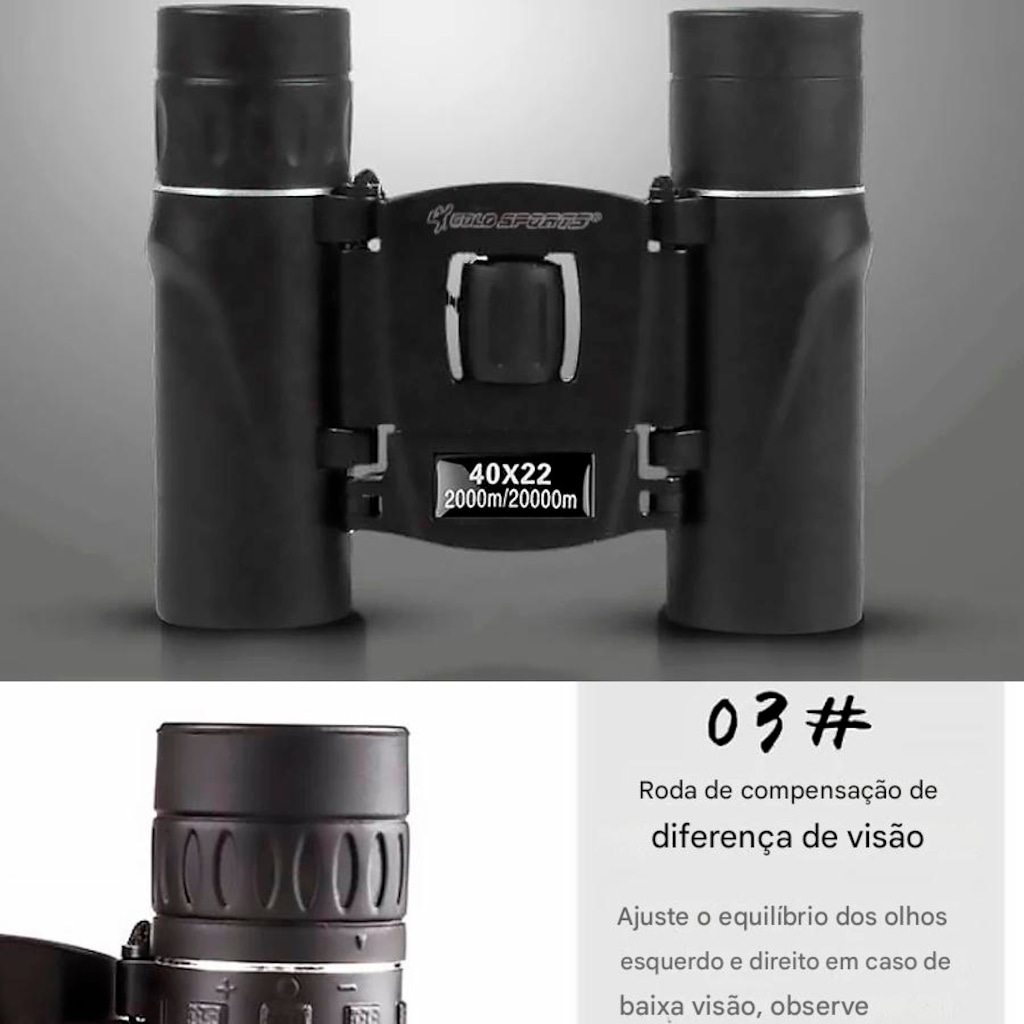 Imagem 5 do produto Binóculos Gold Sports Acampamento Pro II 40X22