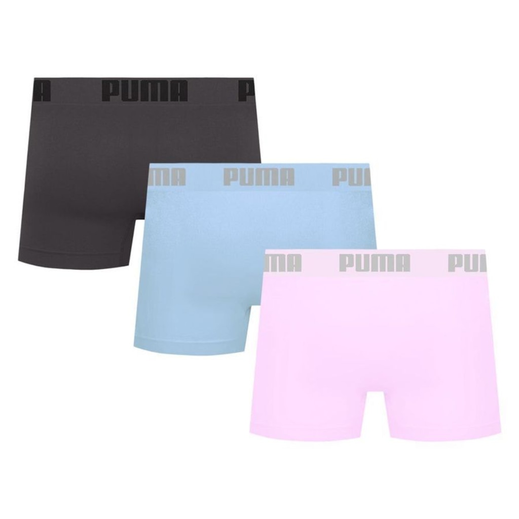 Imagem 2 do produto Kit 3 Cuecas Puma Boxer Sem Costura Masculina