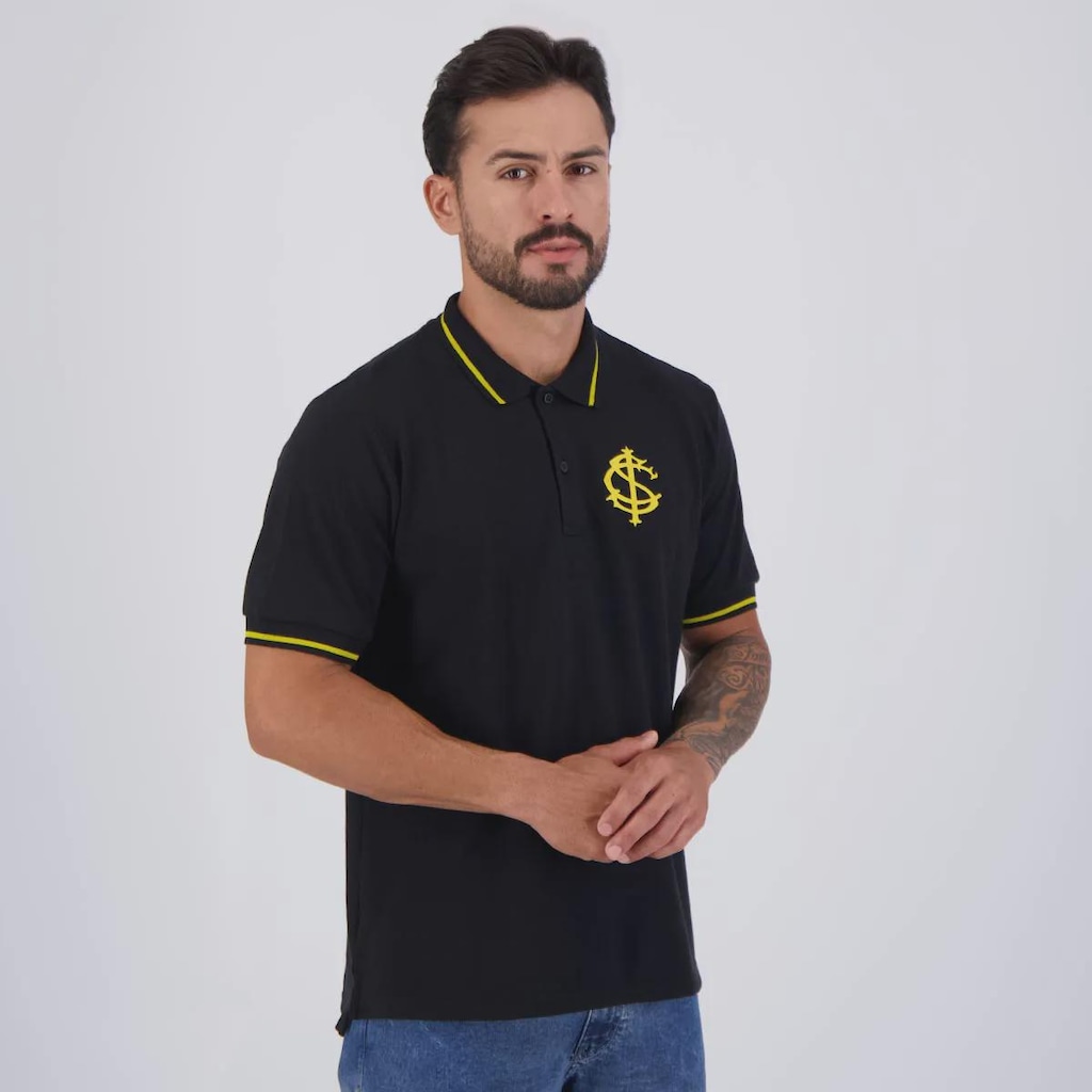 Imagem 2 do produto Camisa Polo Internacional Ouro FutFanatics Masculina