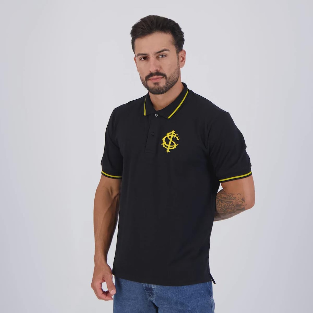 Imagem 3 do produto Camisa Polo Internacional Ouro FutFanatics Masculina