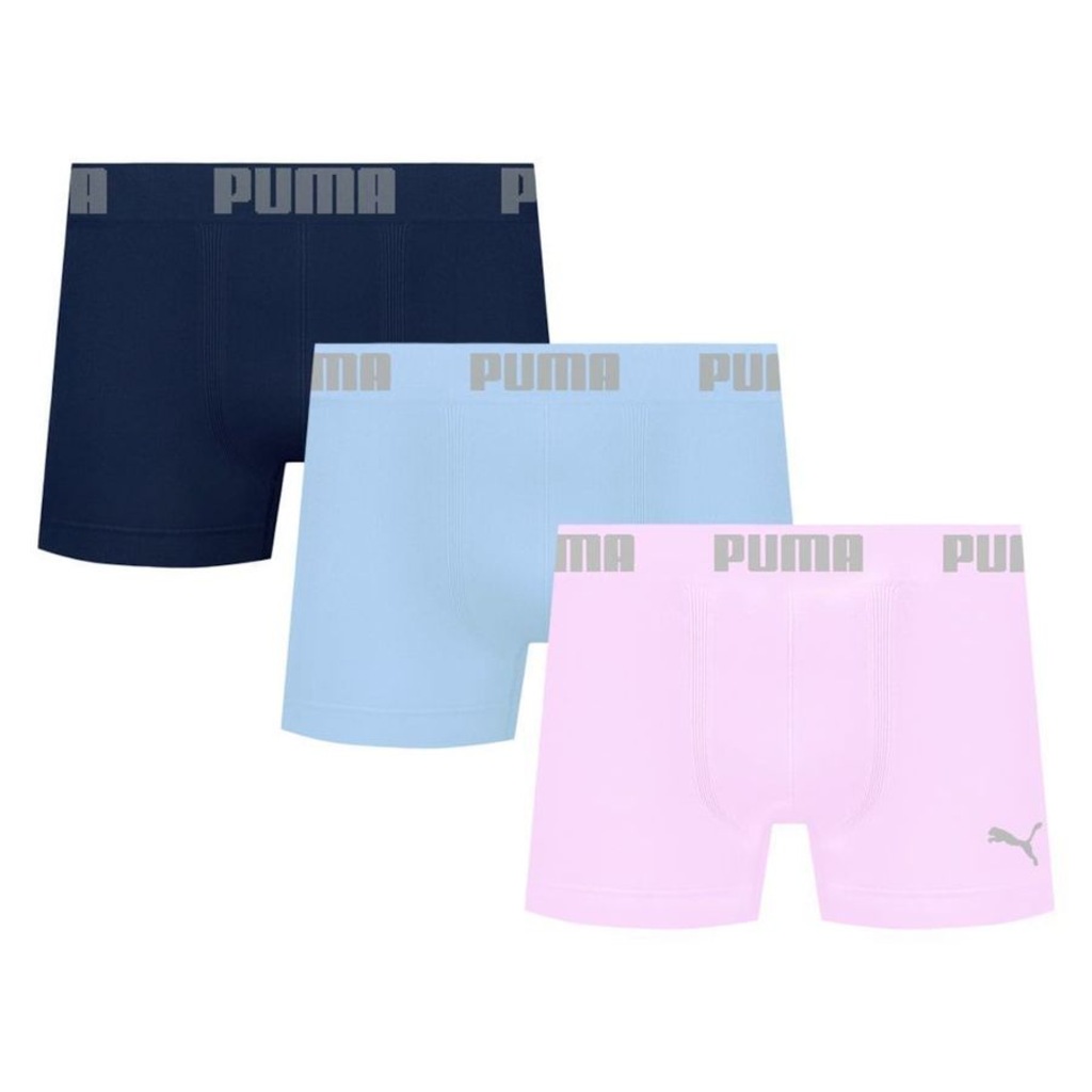 Imagem 1 do produto Kit 3 Cuecas Puma Boxer Sem Costura Masculina