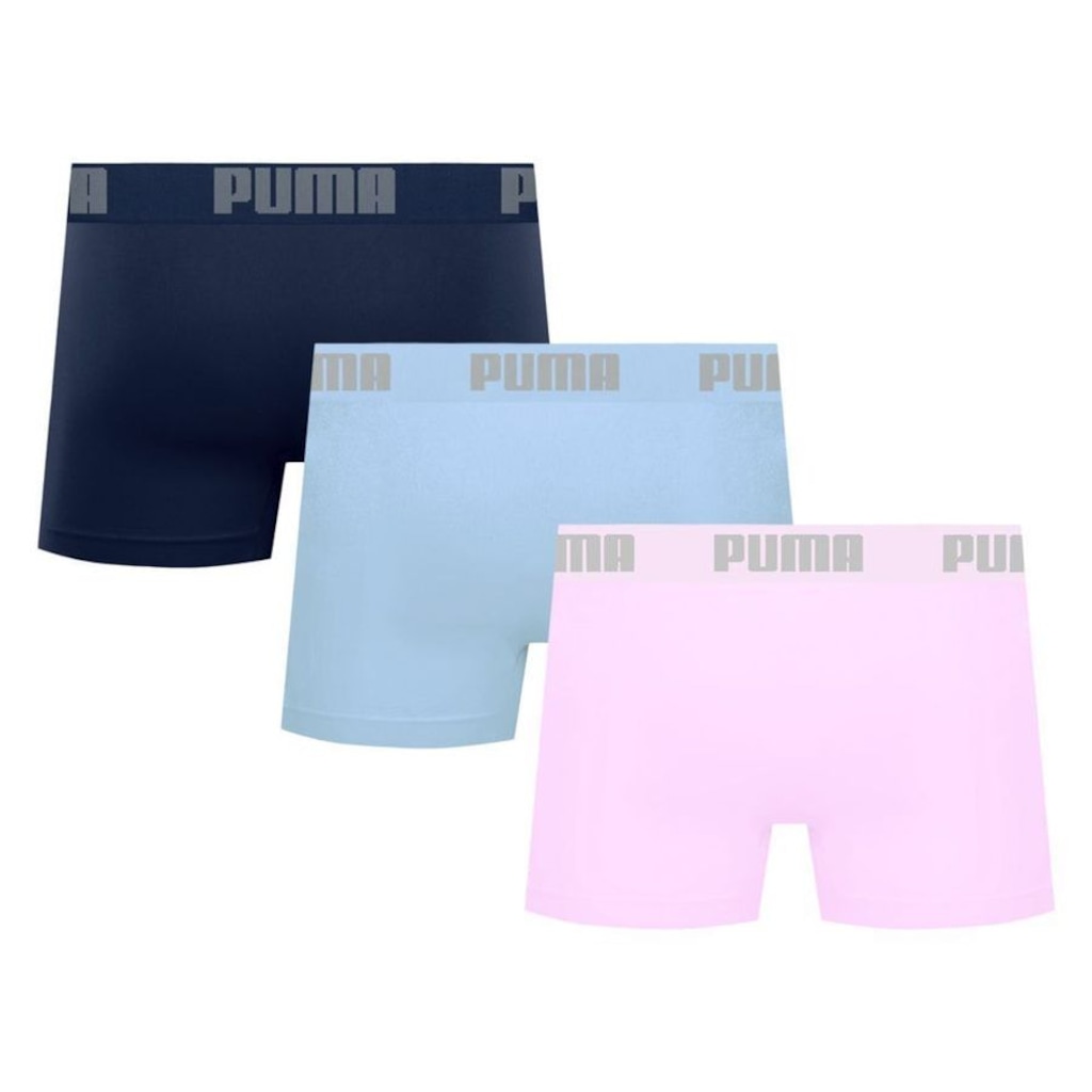 Imagem 2 do produto Kit 3 Cuecas Puma Boxer Sem Costura Masculina