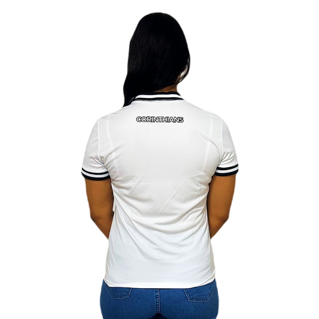 Imagem 5 do produto Camisa do Corinthians Coimbra Baby Look Duo Lines - Feminina