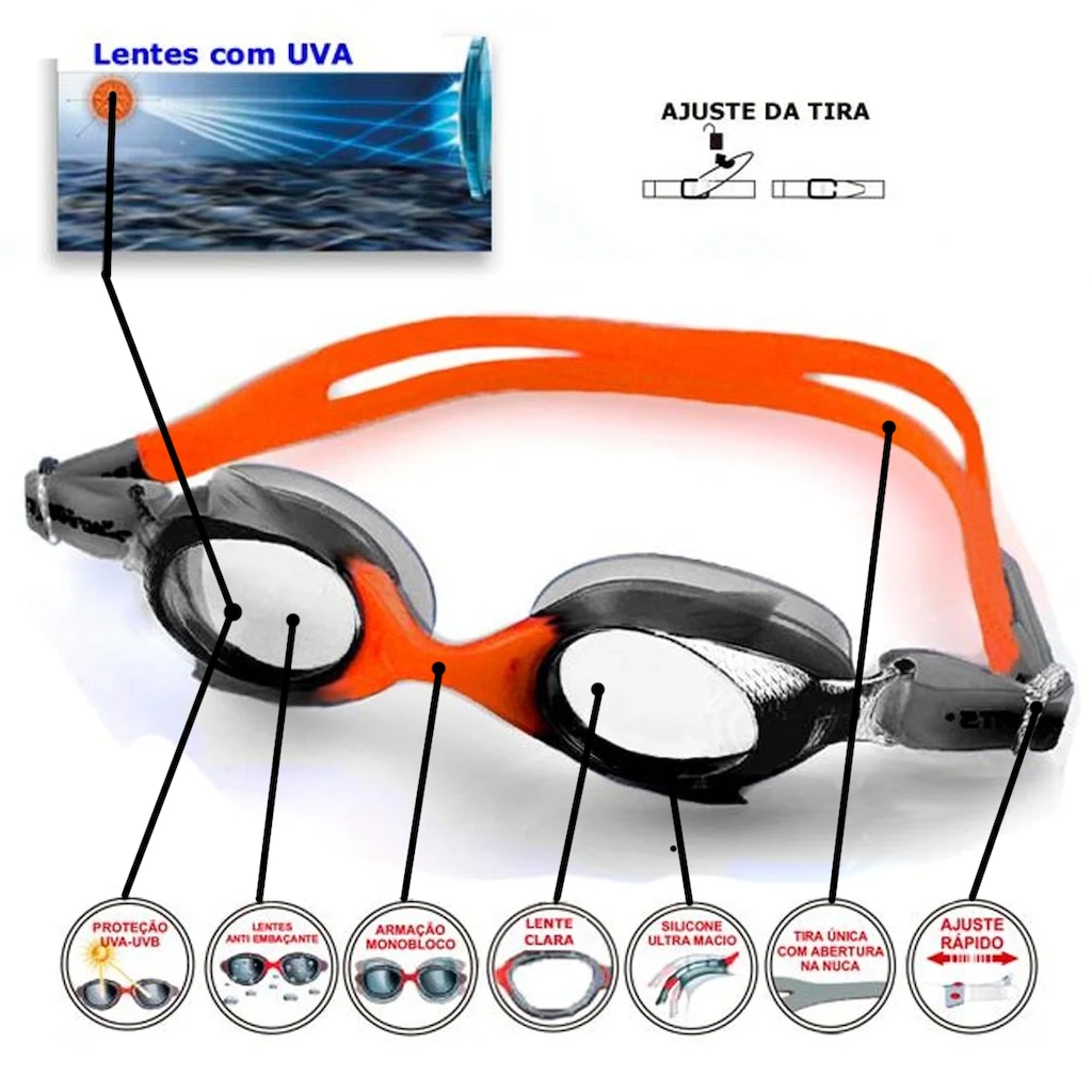 Imagem 2 do produto Óculos de Natação Gold Sports Little Fish Infantil