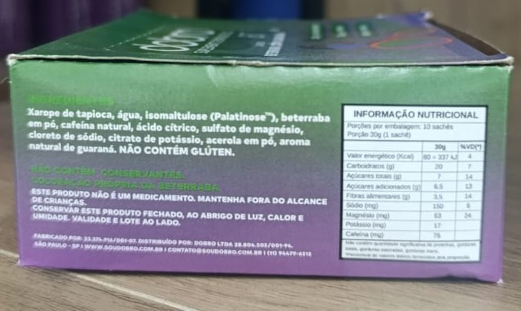 Imagem 4 do produto BT Gel Sabor Guarana com Cafeina - 10un x 30g