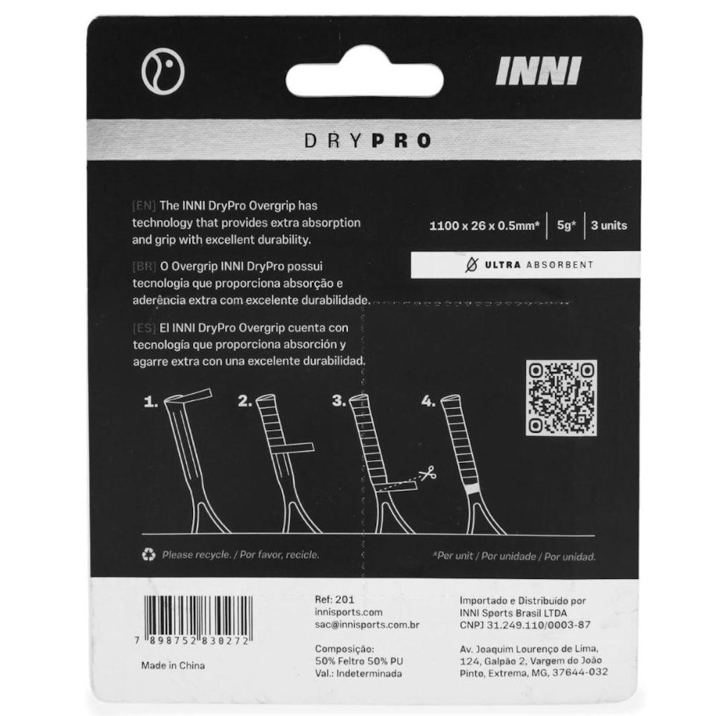 Imagem 3 do produto Overgrip Inni DryPro - 3 Unidades