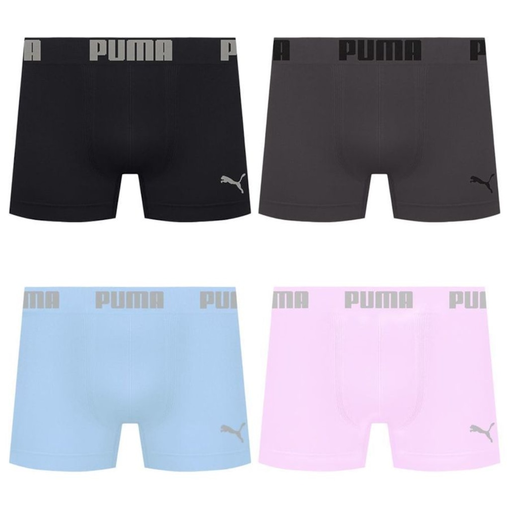Imagem 1 do produto Cueca Puma Boxer Sem Costura - 4 unidades - Masculina