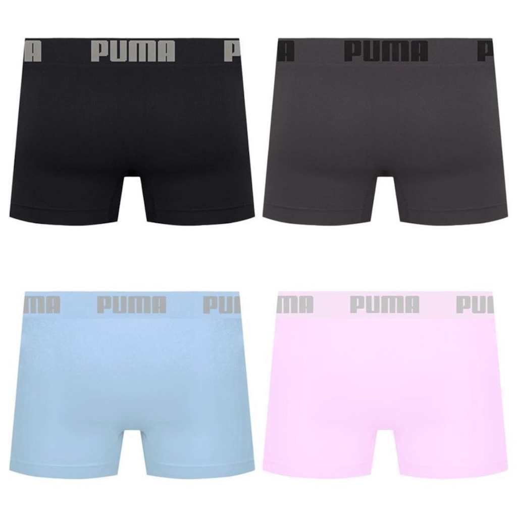 Imagem 2 do produto Cueca Puma Boxer Sem Costura - 4 unidades - Masculina