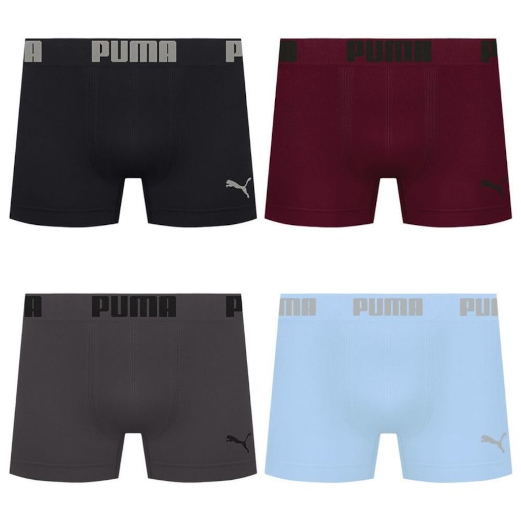 Imagem 1 do produto Cueca Boxer Sem Costura Puma - 4 unidades - Masculina