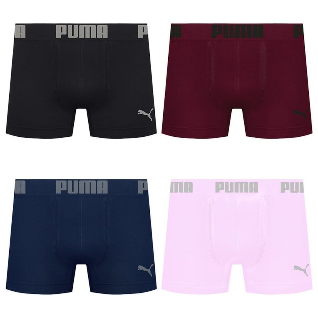 Imagem 1 do produto Cueca Boxer Sem Costura Puma - 4 unidades - Masculina