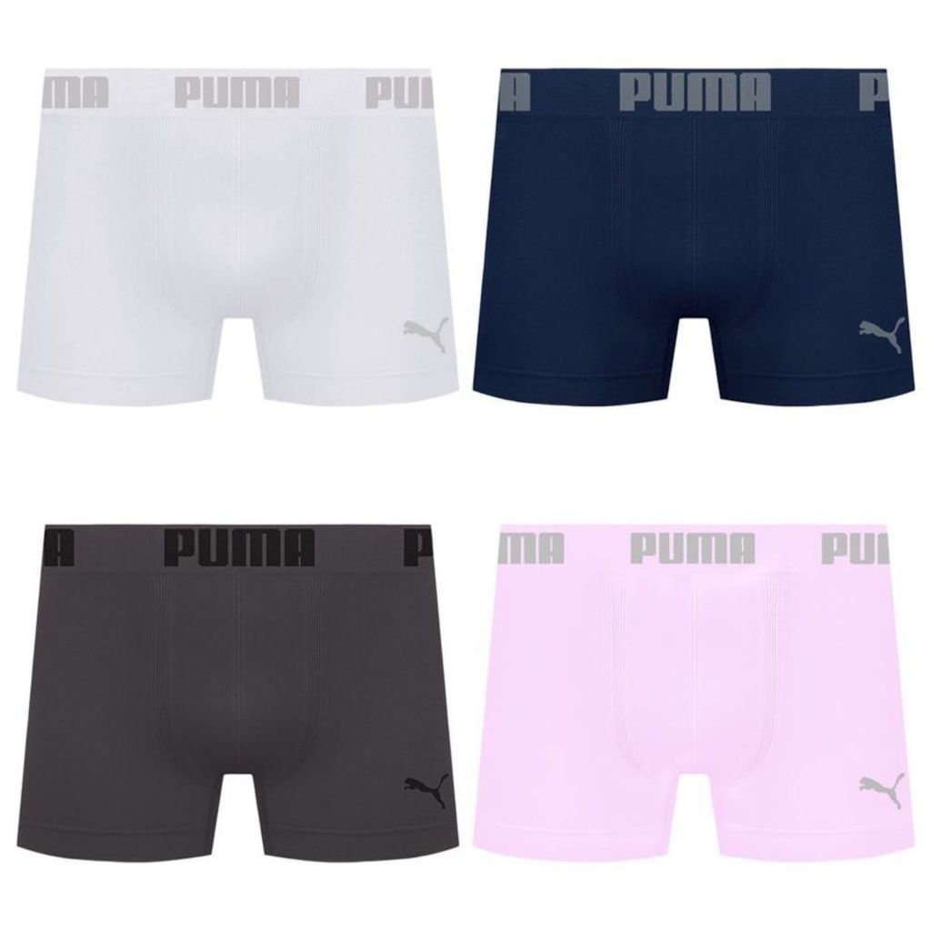 Imagem 1 do produto Cueca Boxer Sem Costura Puma - 4 unidades - Masculina