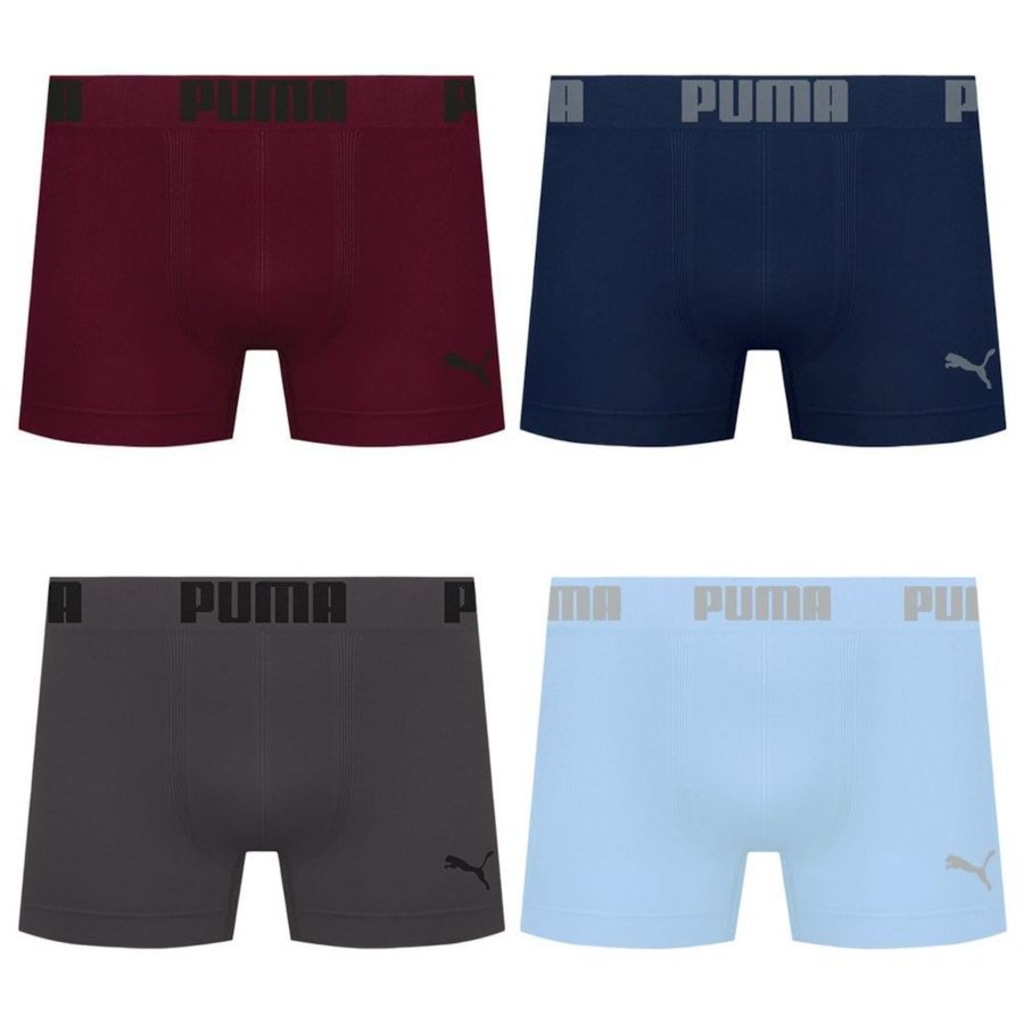 Imagem 1 do produto Cueca Boxer Sem Costura Puma - 4 unidades - Masculina