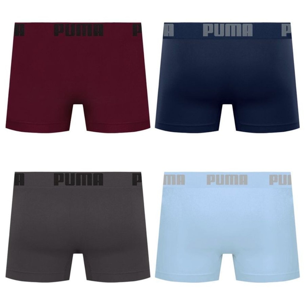 Imagem 2 do produto Cueca Boxer Sem Costura Puma - 4 unidades - Masculina
