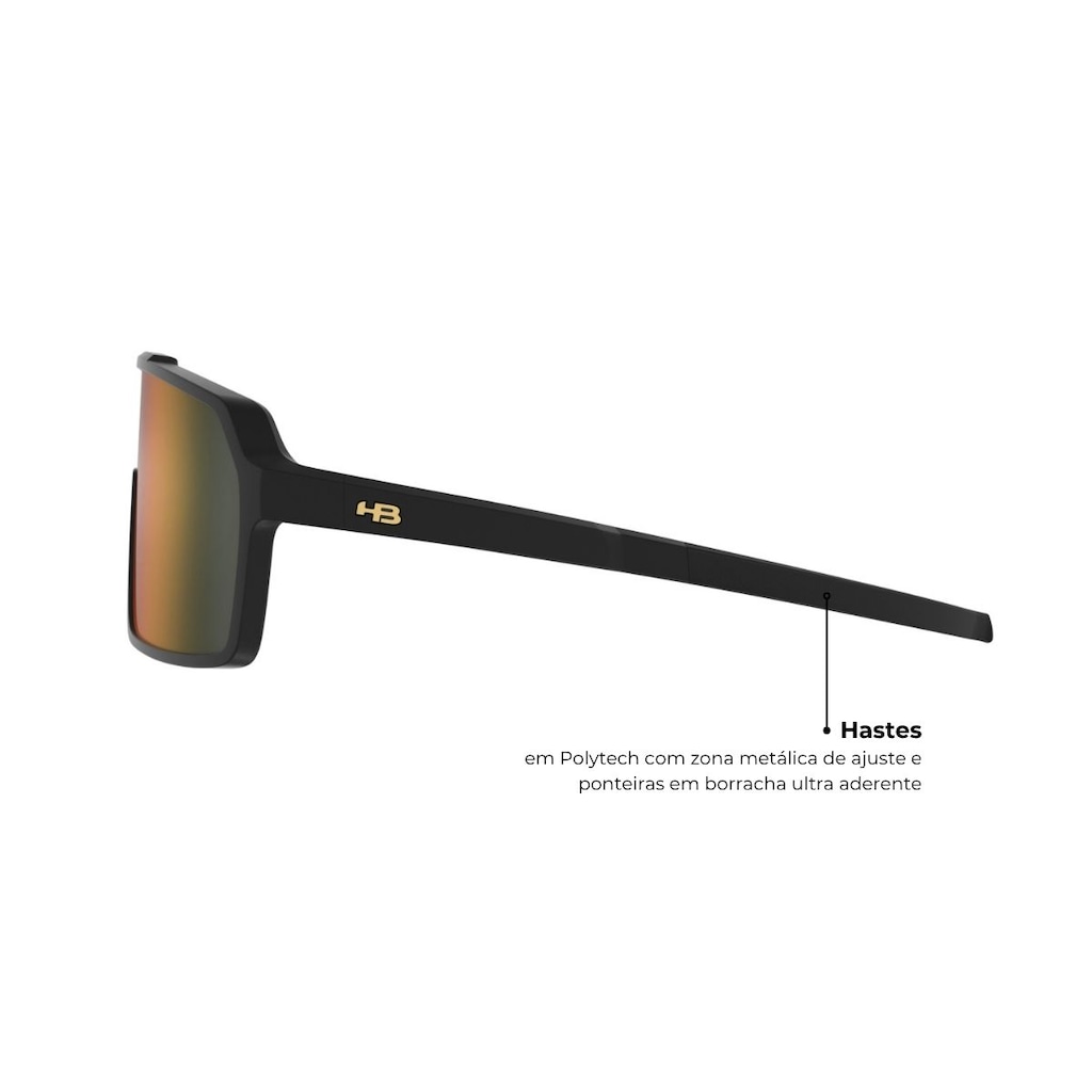 Imagem 3 do produto Óculos de Sol esportivo HB Grinder Matte Black Orange Chrome