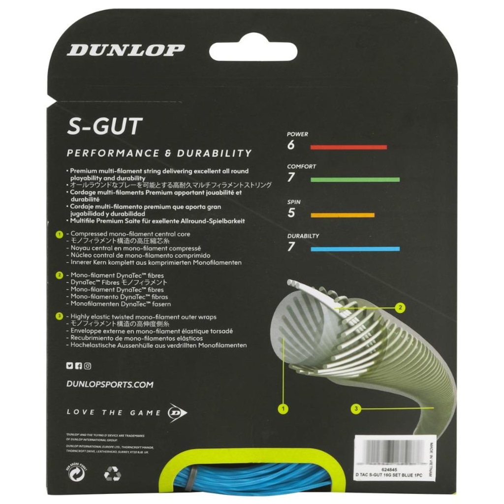 Imagem 3 do produto Corda Dunlop Synthetic Gut 16g 1.32mm Set Individual