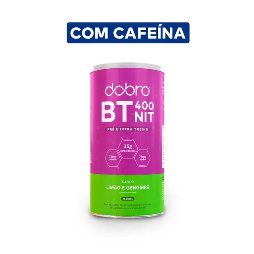 Imagem 2 do produto BT 400 Nitrato com cafeína Dobro sabor Limão e Gengibre 450g