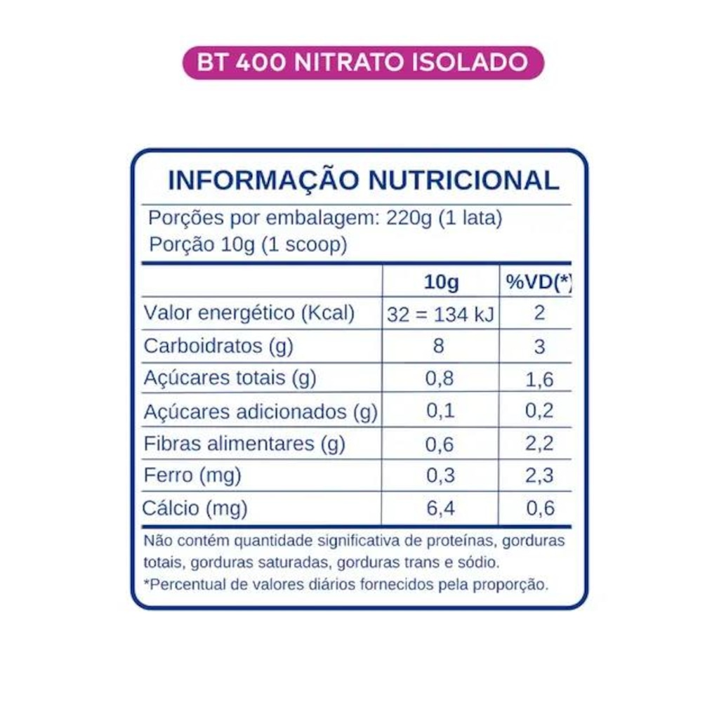 Imagem 4 do produto BT 400 Nitrato Isolado 220g