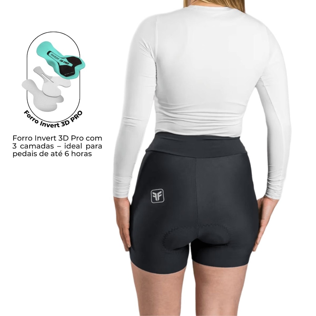 Imagem 2 do produto Short ciclismo Free Force Classic Invert 3D Pro Feminino