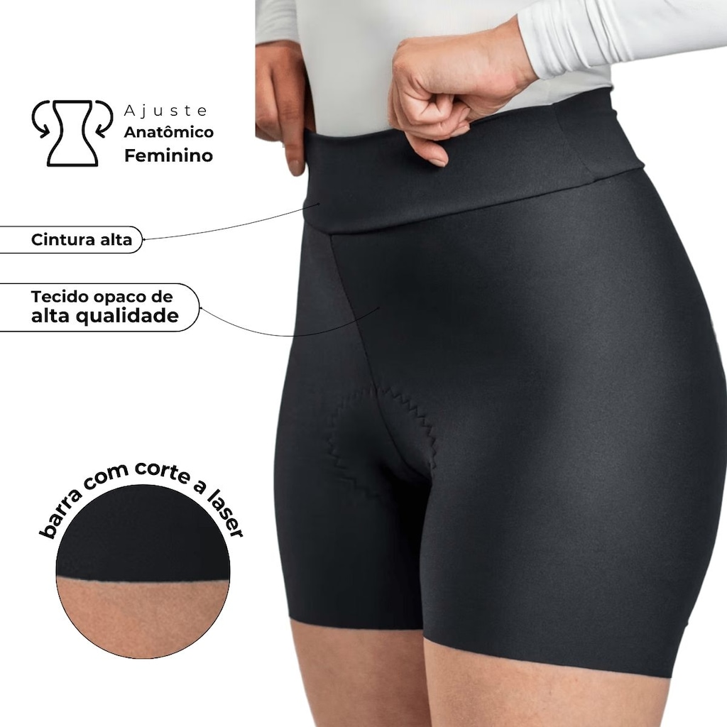 Imagem 4 do produto Short ciclismo Free Force Classic Invert 3D Pro Feminino