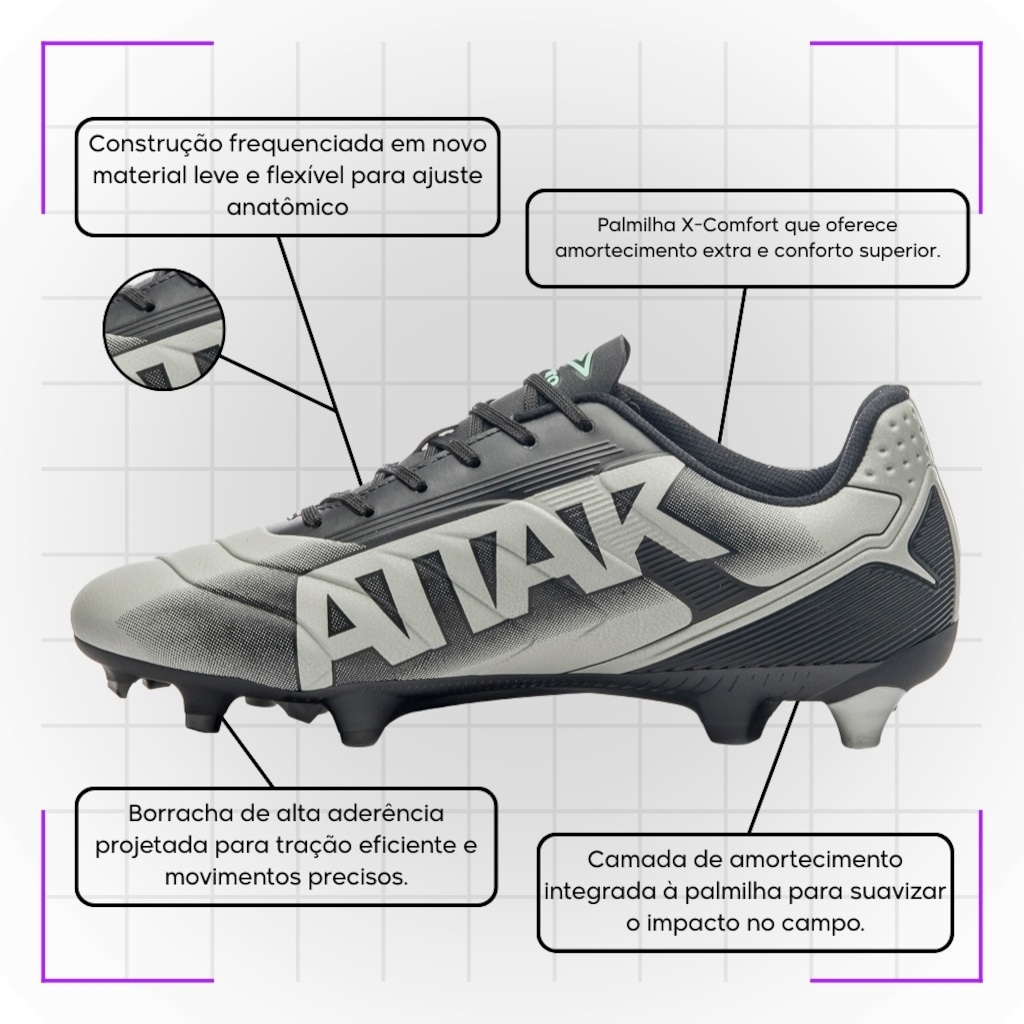 Imagem 5 do produto Chuteira de Campo Adulto Umbro Attak Iii