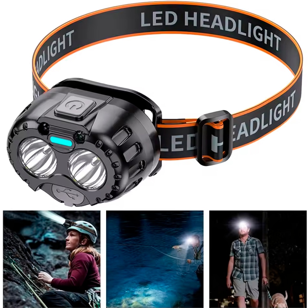 Imagem 2 do produto Lanterna De Cabeça Gold Sports Led Duplo