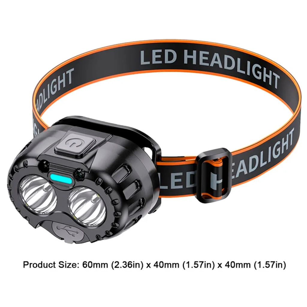 Imagem 4 do produto Lanterna De Cabeça Gold Sports Led Duplo