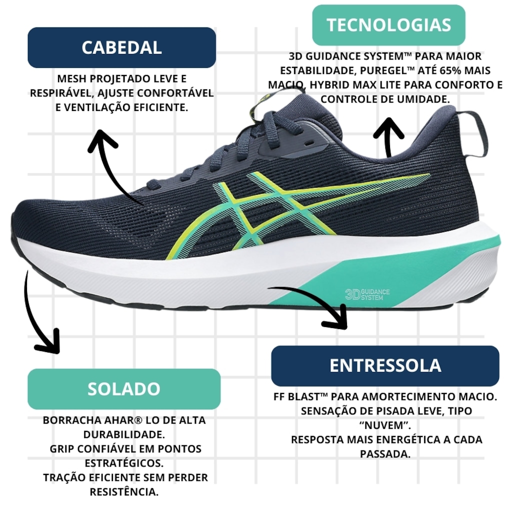 Imagem 3 do produto Tênis Masculino ASICS GT-1000 14
