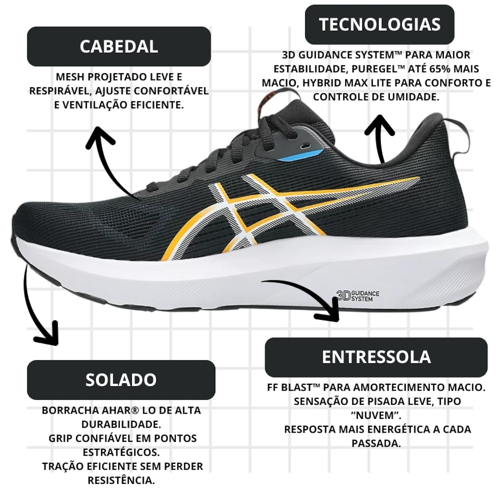 Imagem 3 do produto Tênis Masculino ASICS GT-1000 14