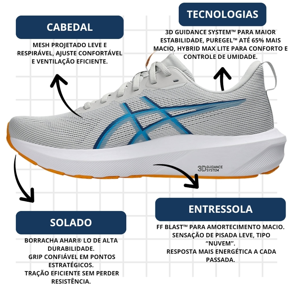 Imagem 3 do produto Tênis Masculino ASICS GT-1000 14