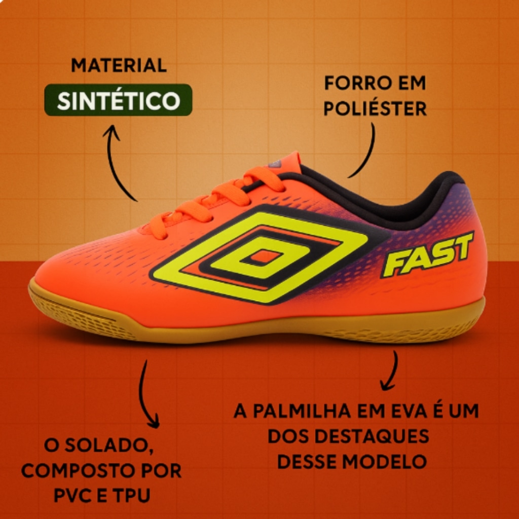 Imagem 3 do produto Chuteira Futsal Infantil Umbro Fast II Jr