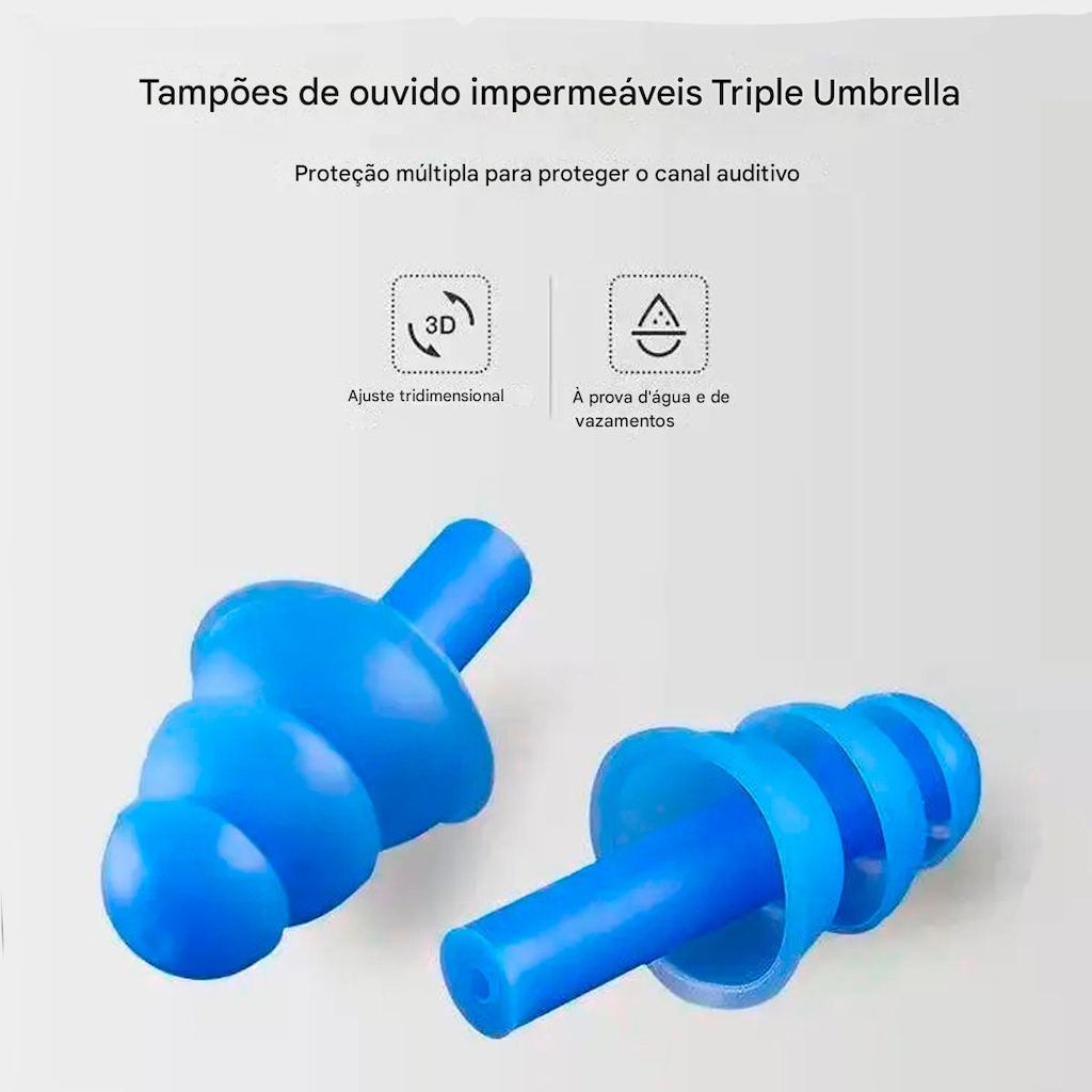 Imagem 3 do produto Kit Protetor De Ouvido Nasal E Anatômico Gold Sports