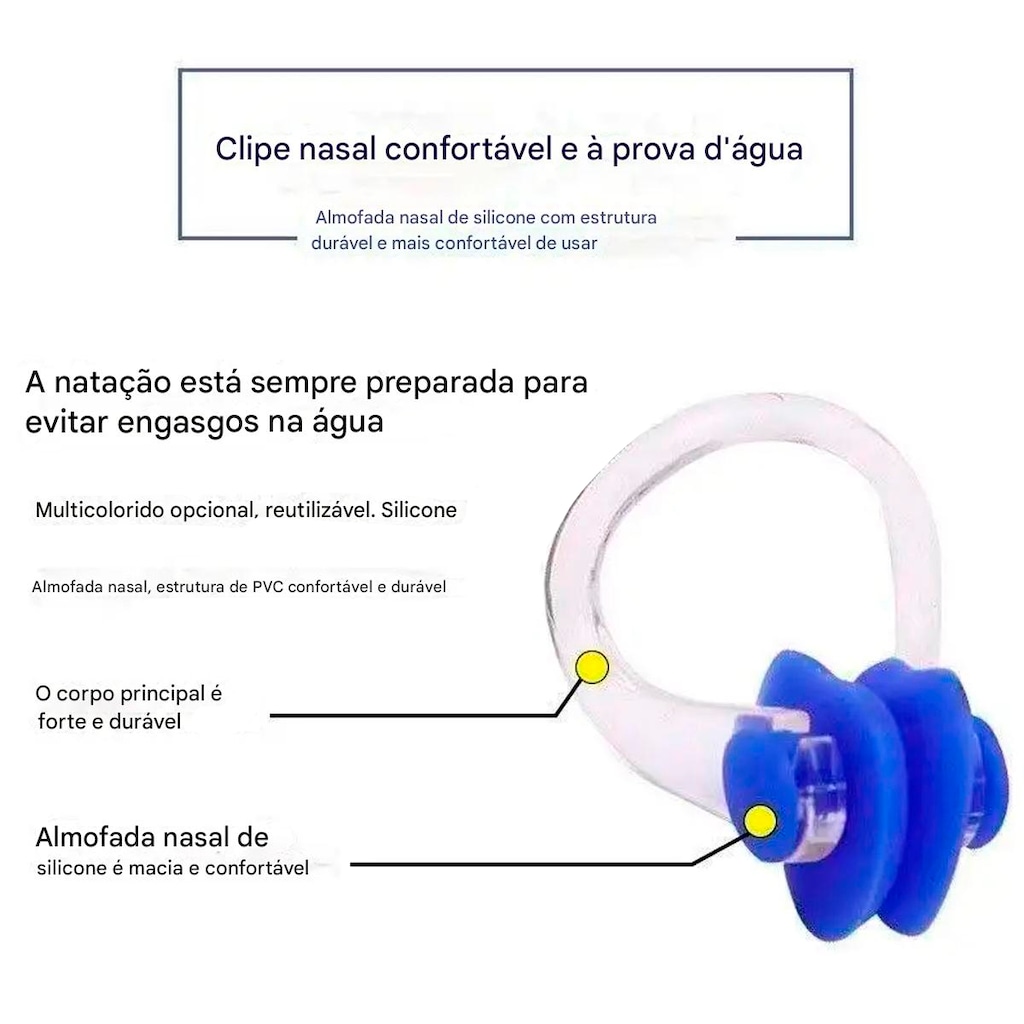 Imagem 4 do produto Kit Protetor De Ouvido Nasal E Anatômico Gold Sports