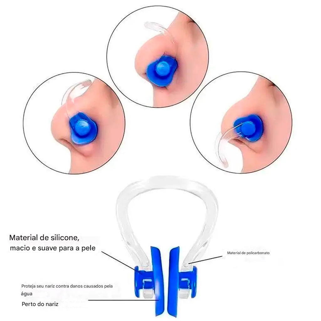 Imagem 5 do produto Kit Protetor De Ouvido Nasal E Anatômico Gold Sports
