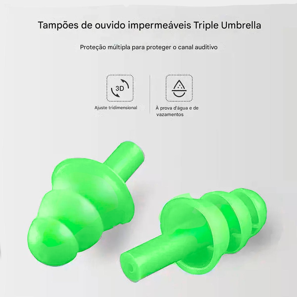 Imagem 2 do produto Kit Protetor De Ouvido Nasal E Anatômico Gold Sports