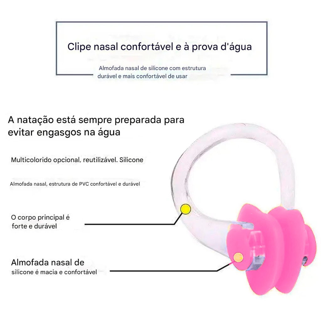 Imagem 4 do produto Kit Protetor De Ouvido Nasal E Anatômico Gold Sports