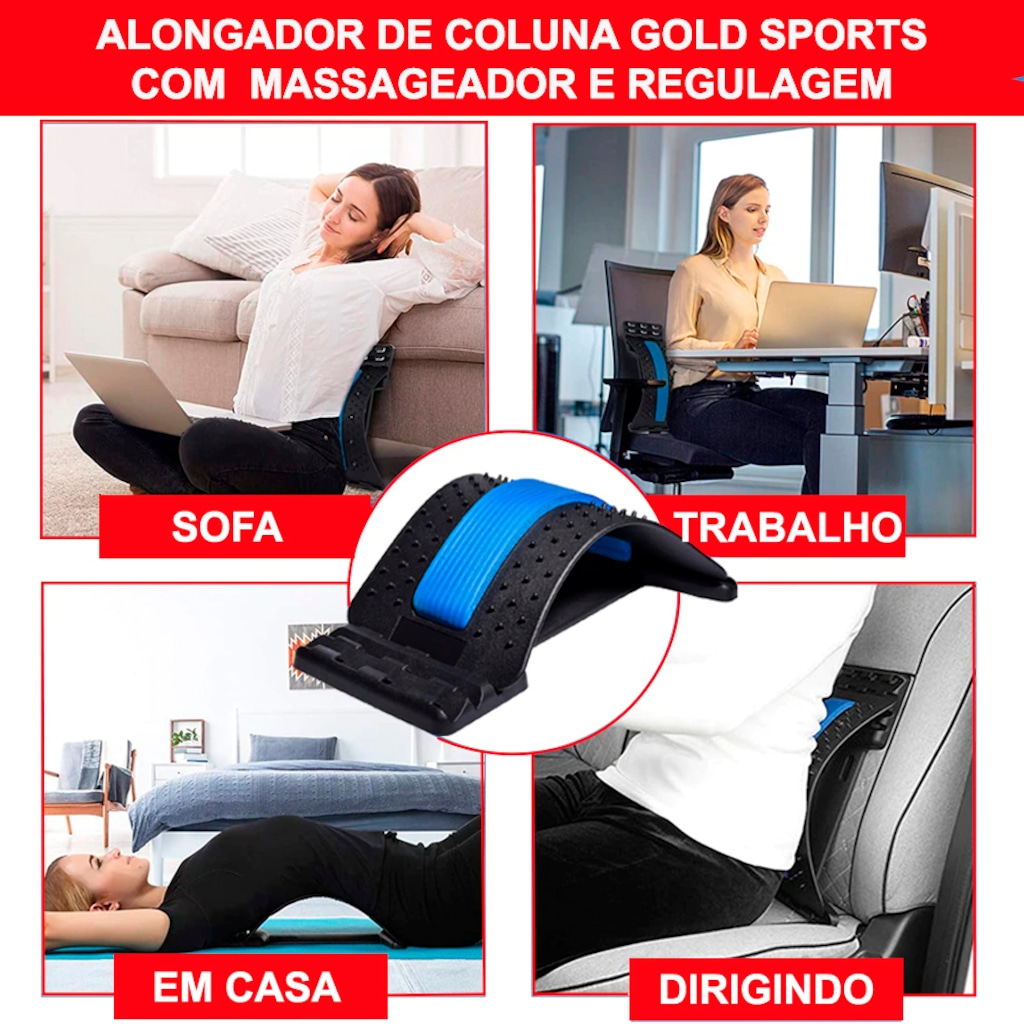 Imagem 5 do produto Suporte Lombar do Massageador Das Costas Gold Sports - Easy Posture