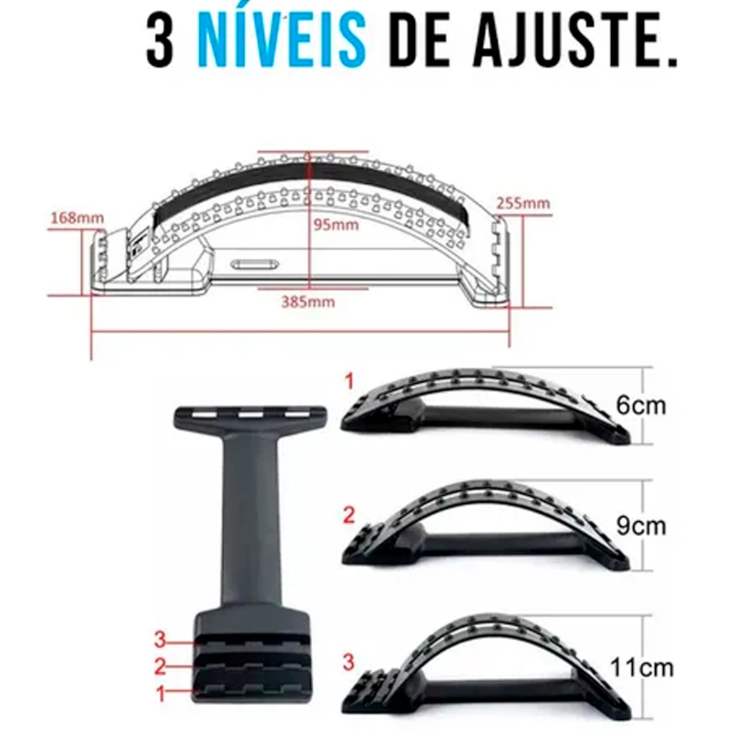 Imagem 4 do produto Suporte Lombar do Massageador Das Costas Gold Sports - Easy Posture