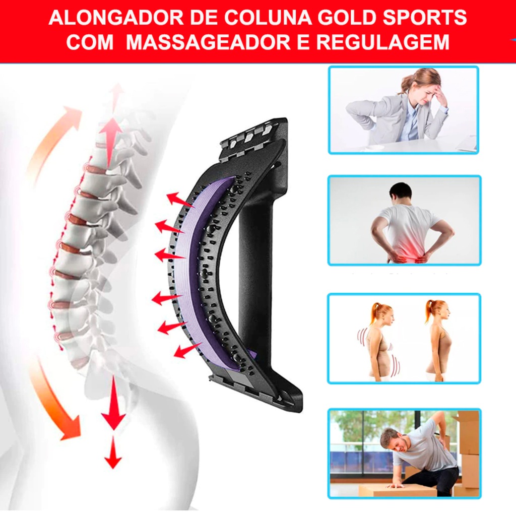 Imagem 5 do produto Suporte Lombar do Massageador Das Costas Gold Sports - Easy Posture