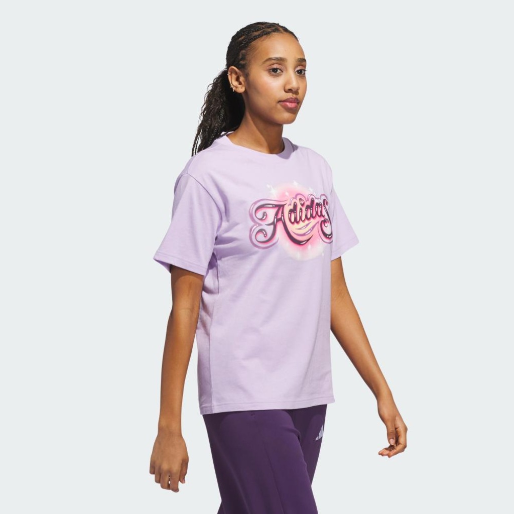 Imagem 4 do produto Camiseta Feminina adidas com gráfico Aerografado