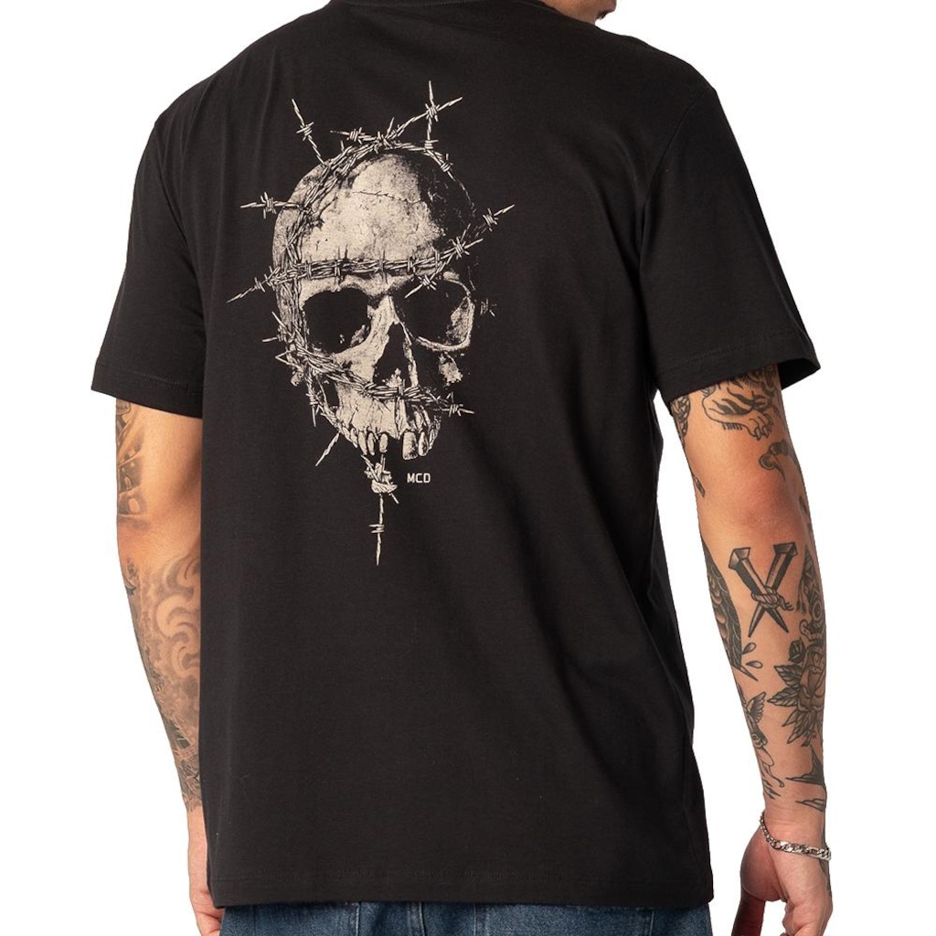 Imagem 2 do produto Camiseta MCD Caveira Arame SM26 Masculina