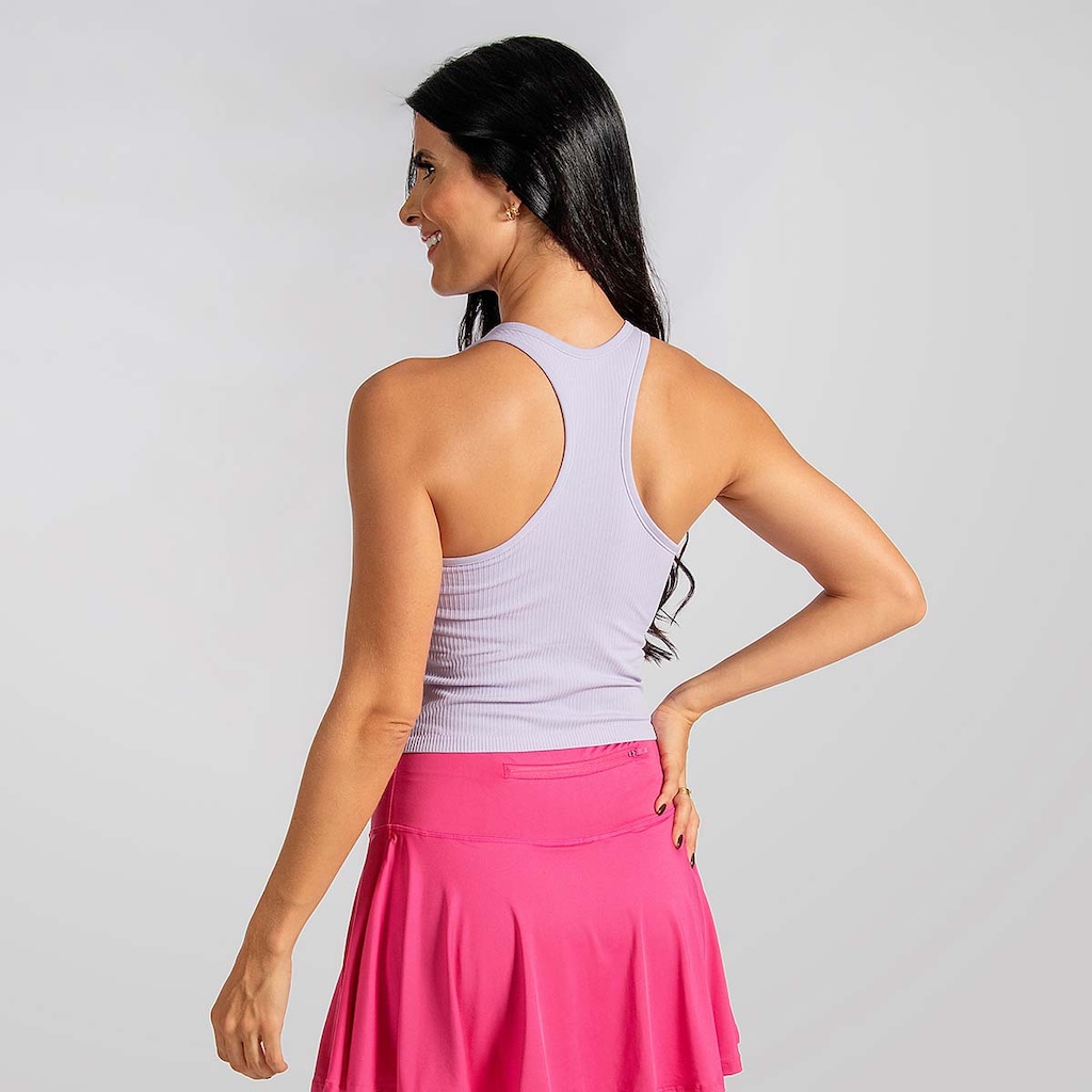 Imagem 2 do produto Camiseta Regata Feminina Canelada Fitness Alma Genius